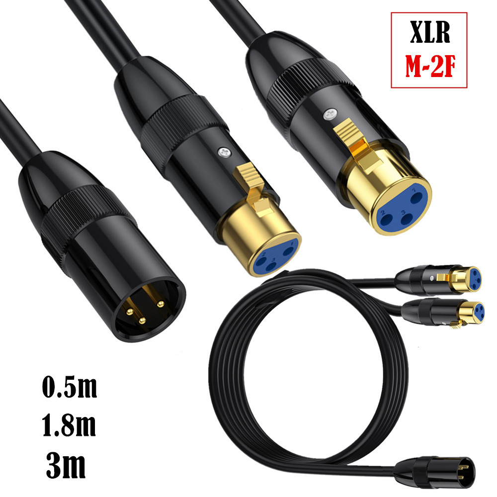 Audio Splitter Y - XLR 3P Splitter Cable, XLR Male