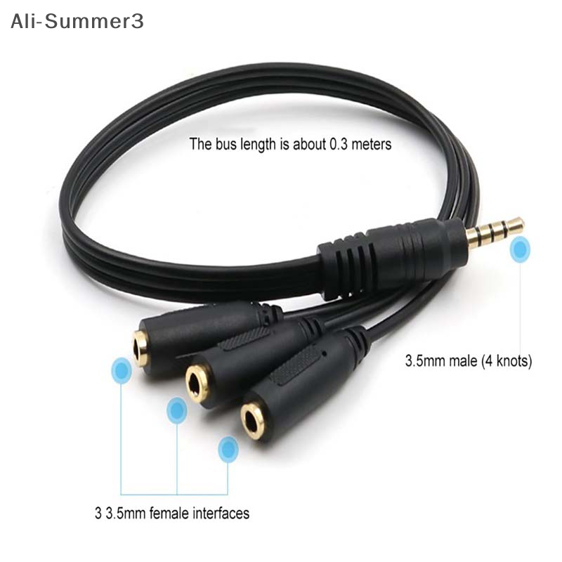 3.5mm 3 Way Port Aux Multi Hea - Earphone Splitter Jack reseña y precio