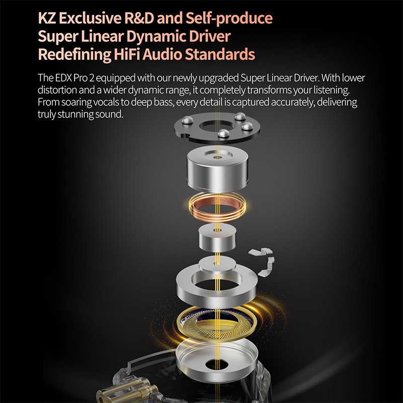 KZ EDX Pro 2 Ultra-linear Dyna - In Ear Monitor Iem reseña y precio