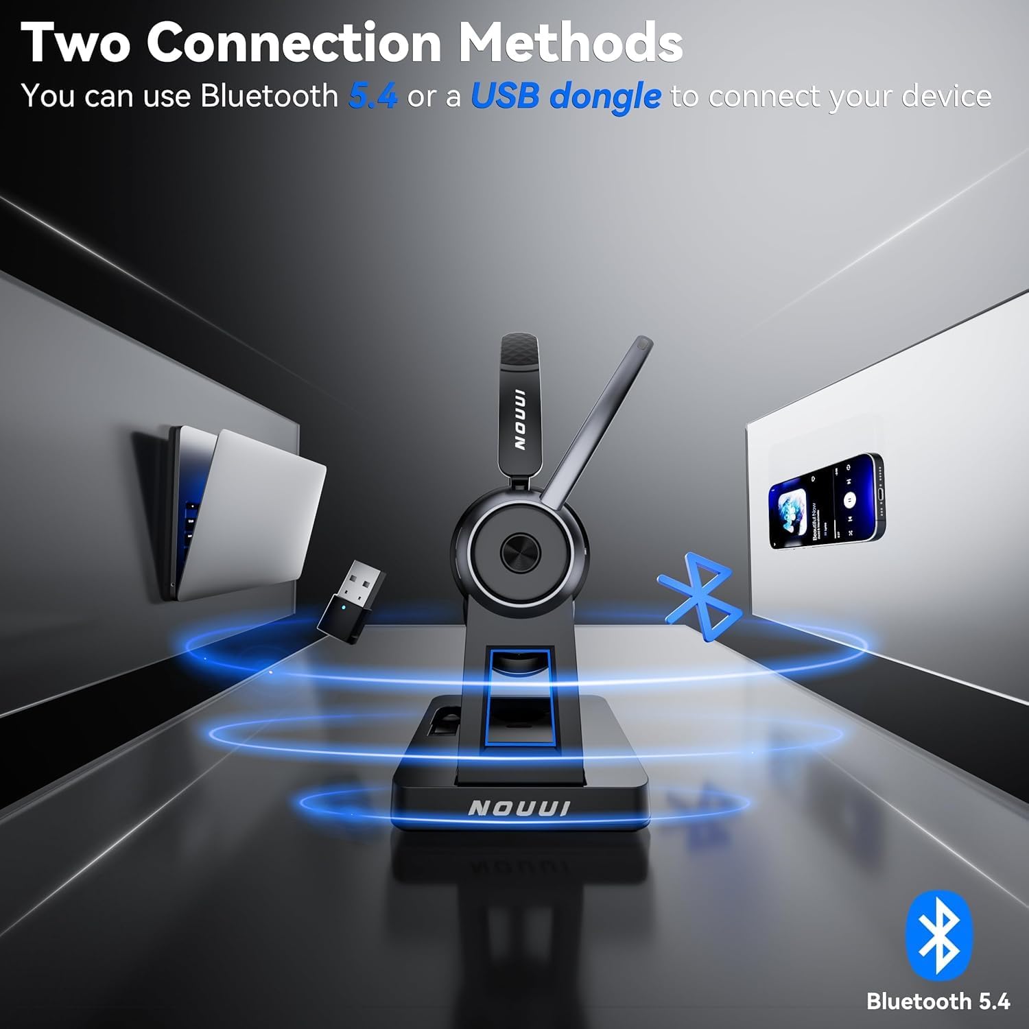 Wireless Headset with Mic for  - Noise Cancelling Headphone reseña y precio