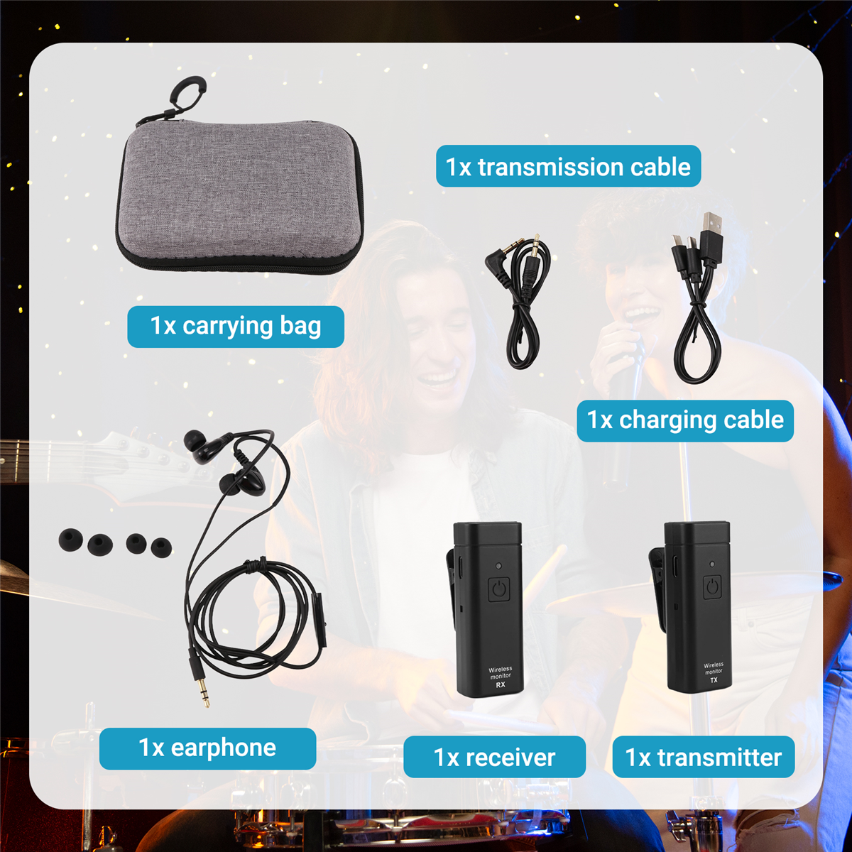 NEW Wireless Earphone Monitori - In Ear Monitor Iem reseña y precio