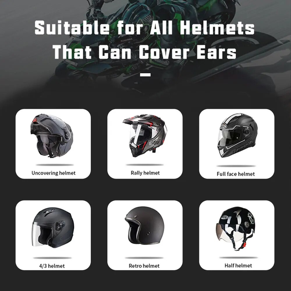 Kihous Single Ear Motorcycle H - Bluetooth Headset On Ear reseña y precio