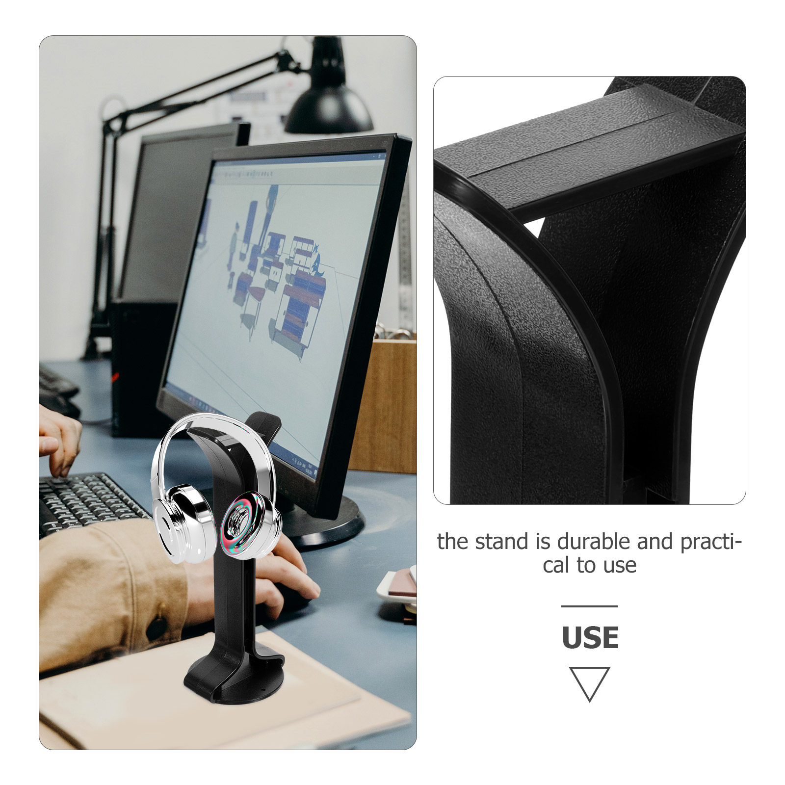 Sturdy Headphone Stand Headset - Headphone Stand Desk reseña y precio