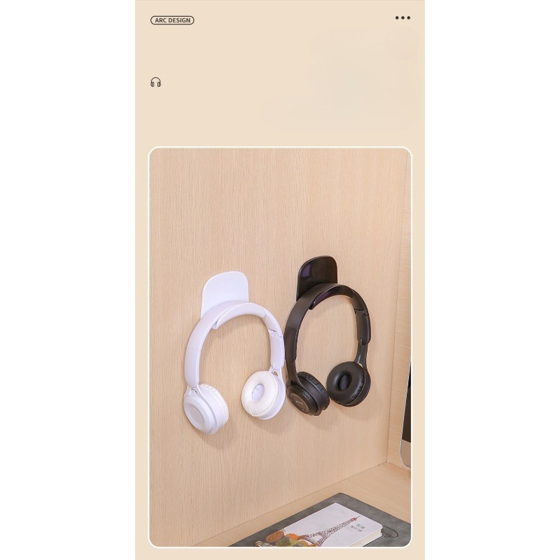 Punch Free Adhesive Plastic He - Headphone Stand Desk reseña y precio