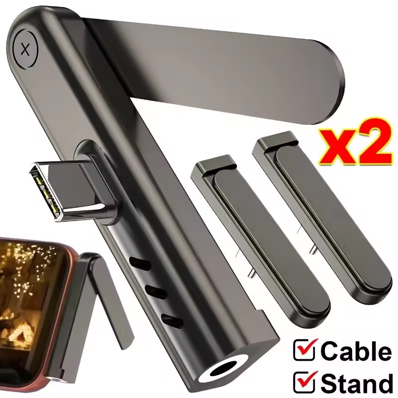 2/1PCS Portable USB C To 3.5mm - Headphone Stand Desk reseña y precio
