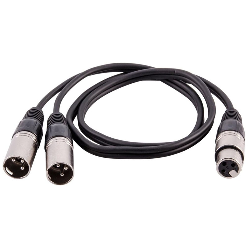 XLR Splitter Cable 3 Pin Femal - Audio Splitter Y reseña y precio