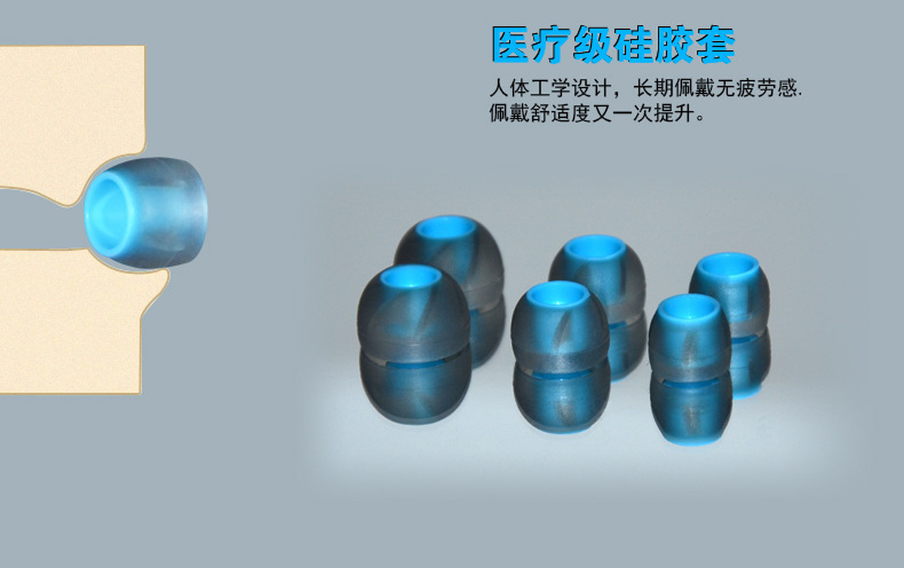 QKZ Spiral Silicone Ear Tips R - Silicone Ear Tip Replacement reseña y precio