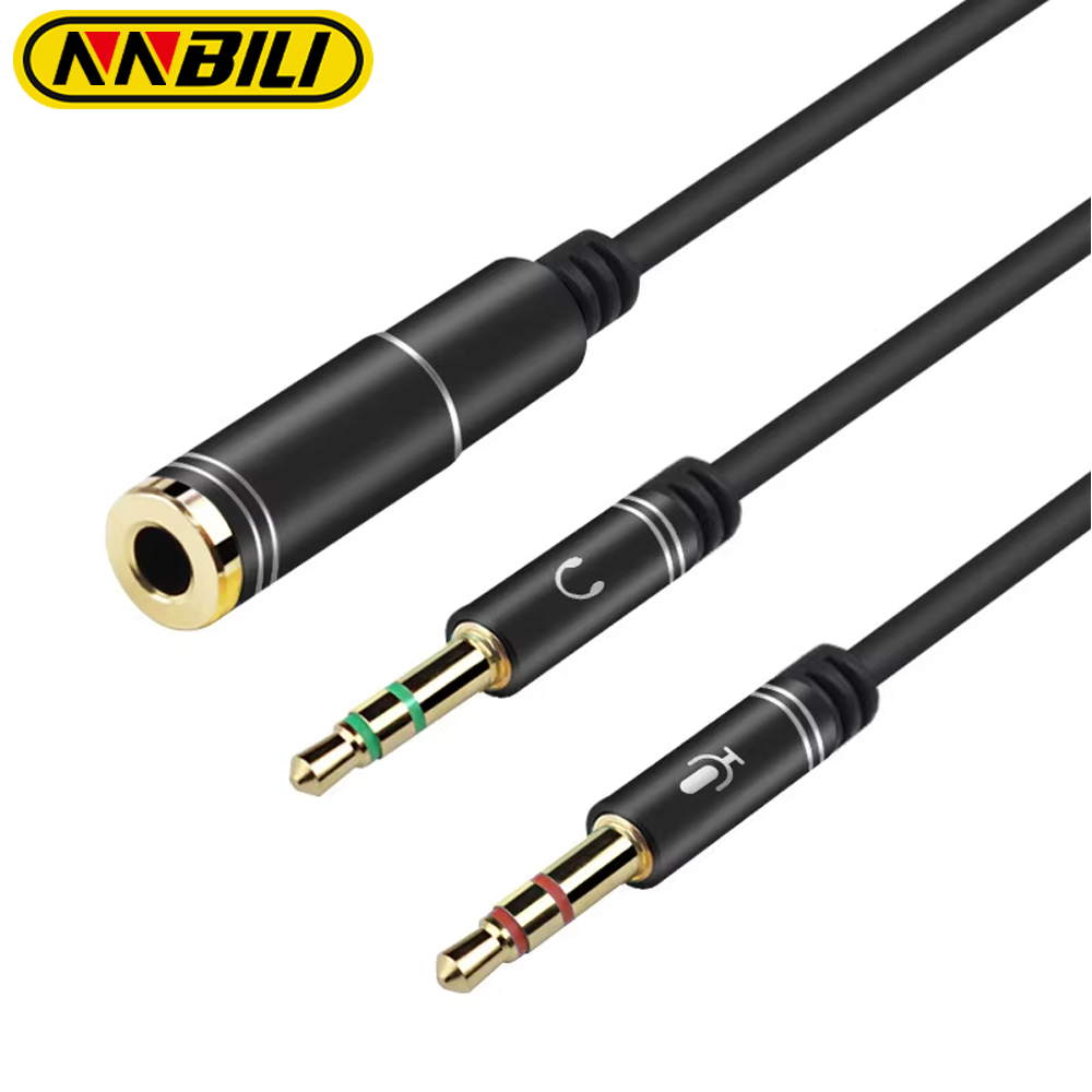 NNBILI Mini Jack 3.5 Microphon - Earphone Splitter Jack reseña y precio