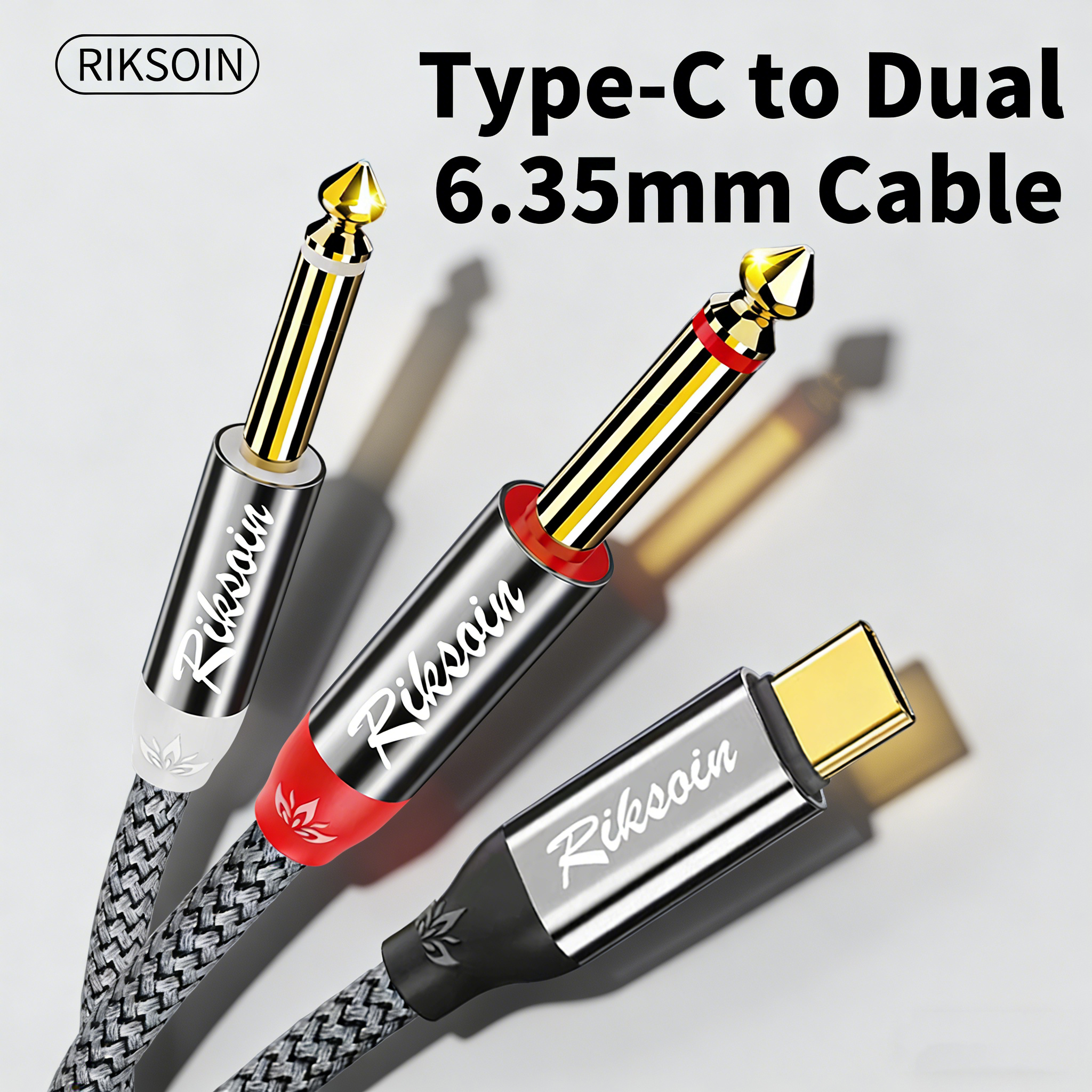 USB Type C to Dual 6.35mm TS A - Audio Splitter Y reseña y precio