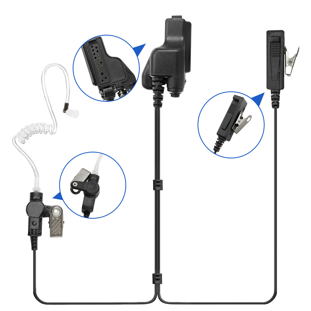 VBLL Walkie Talkie 2-wire Surv - Wired Earphone Mic reseña y precio