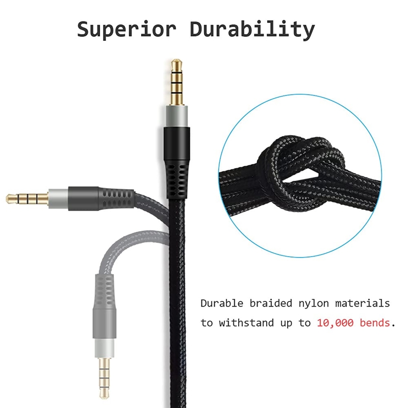Nylon Braided OFC Replacement  - Cable Extension 3.5 reseña y precio