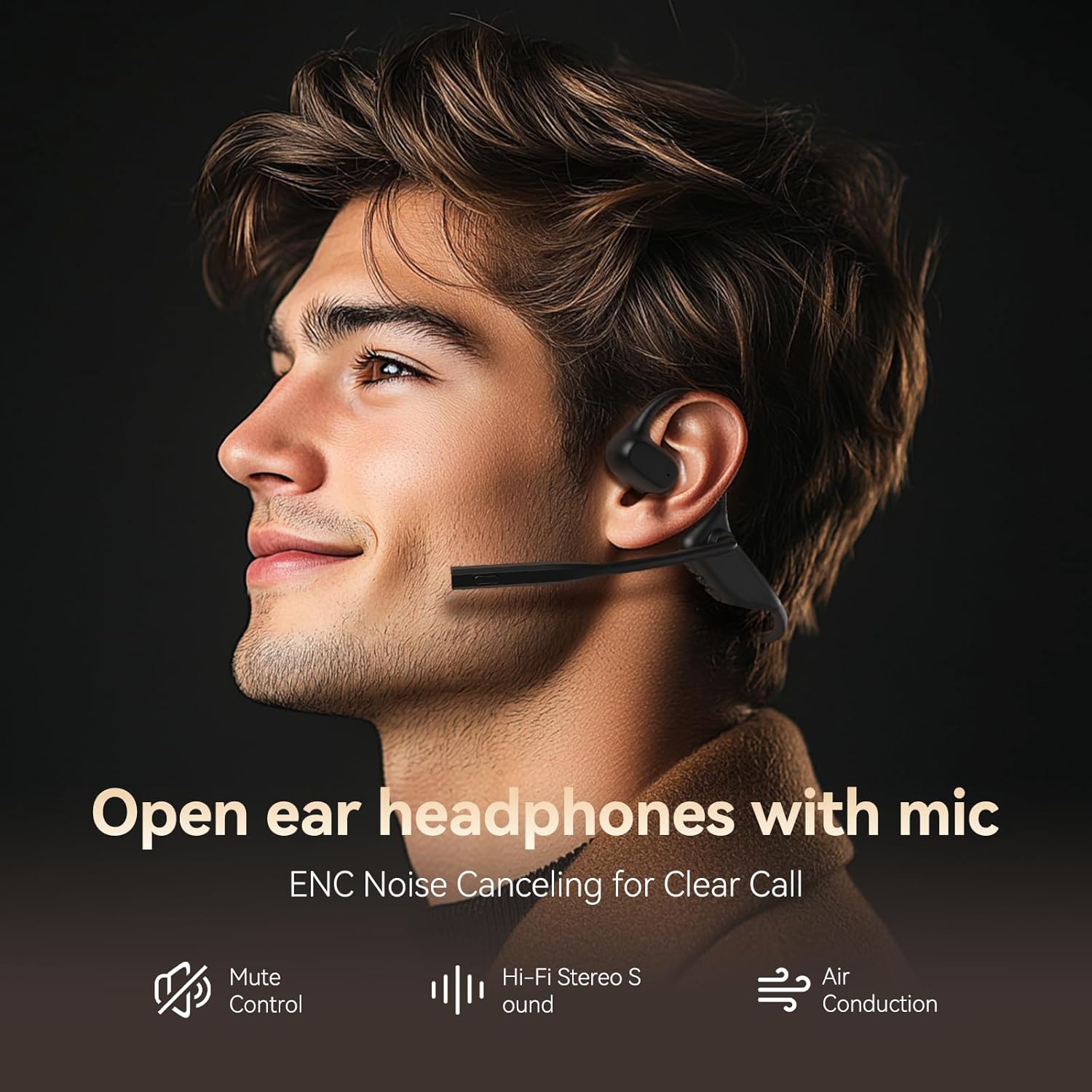 Open Ear Headphones with AI No - Noise Cancelling Headphone reseña y precio