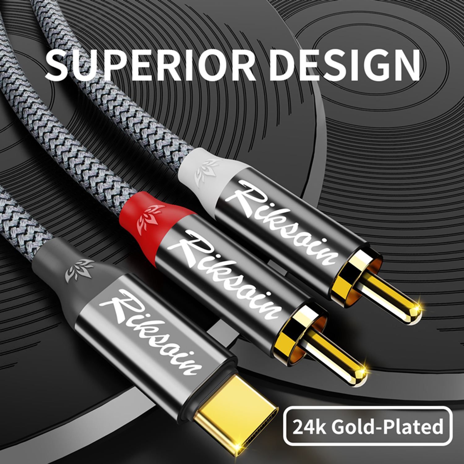 USB C to 2RCA Stereo Cable Y S - Audio Splitter Y reseña y precio