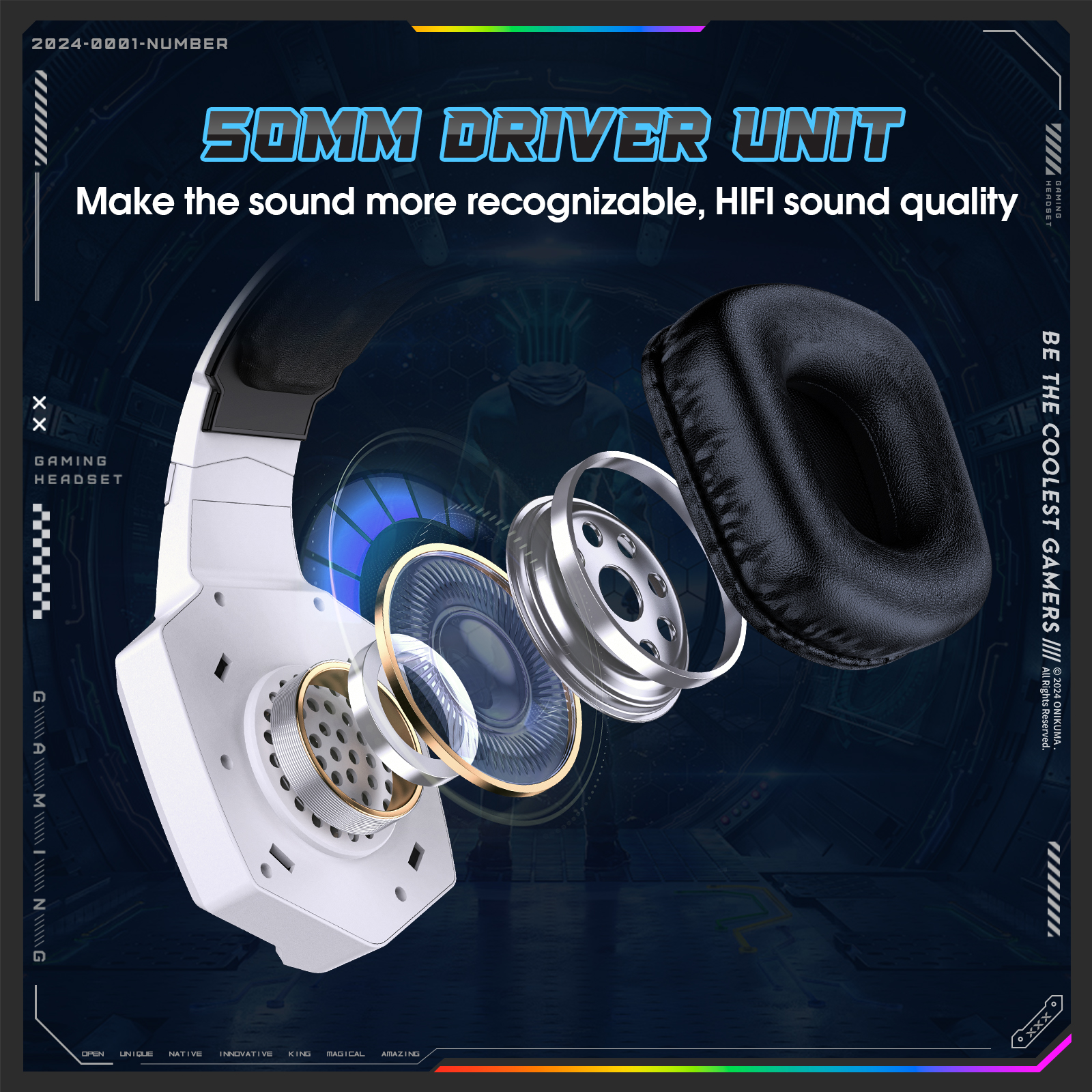 ONIKUMA 2.4GHz Wireless Gaming - Gaming Headset Rgb reseña y precio