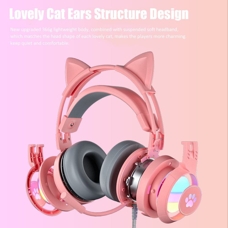 Cute Cat Ear Gaming Headphones - Gaming Headset Rgb reseña y precio