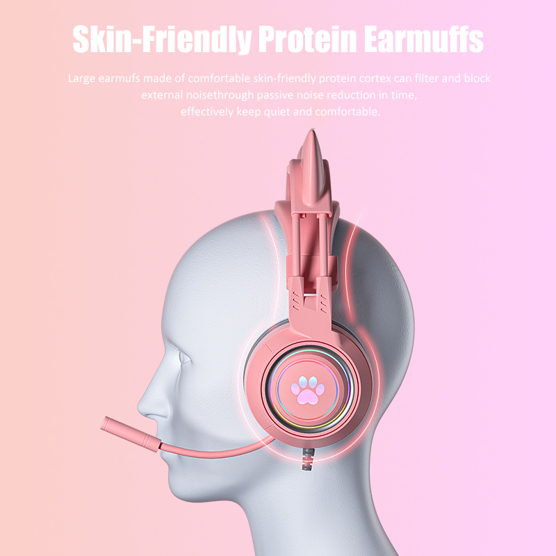 Cute Cat Ear Gaming Headphones - Gaming Headset Rgb reseña y precio