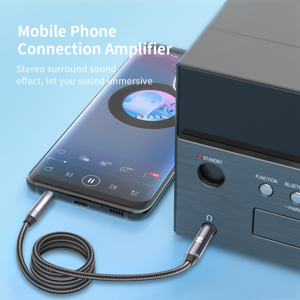 ESSAGER Headphone Extension Ca - Earphone Splitter Jack reseña y precio
