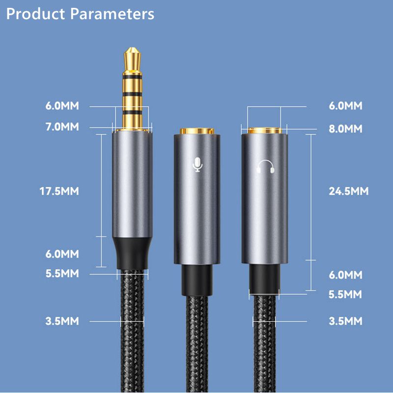 3.5mm Jack Aux Audio Cable Mal - Earphone Splitter Jack reseña y precio