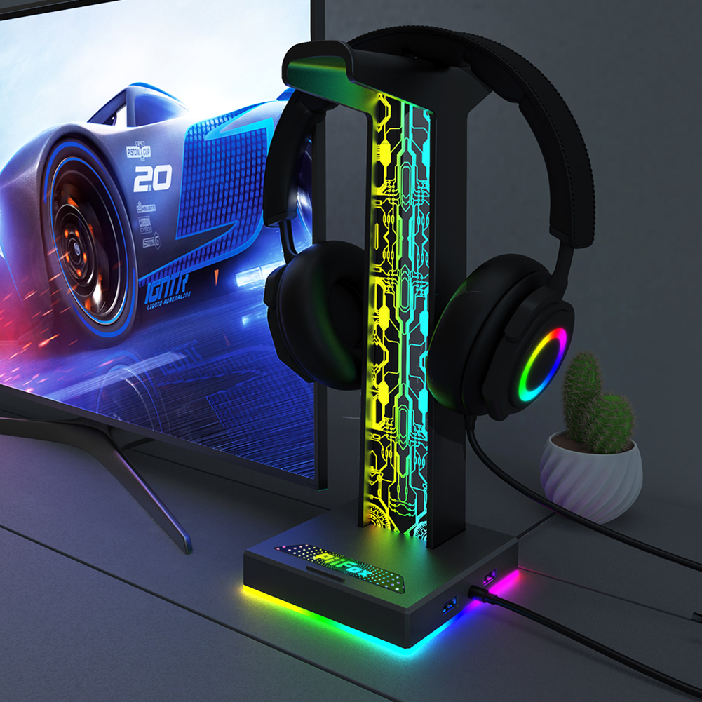 RGB Gaming Headphone Stand Dua - Headphone Stand Desk reseña y precio