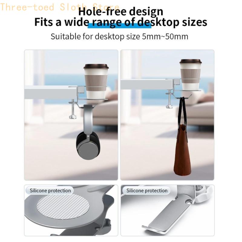 Desk Mount Aluminum Cup Organi - Headphone Stand Desk reseña y precio