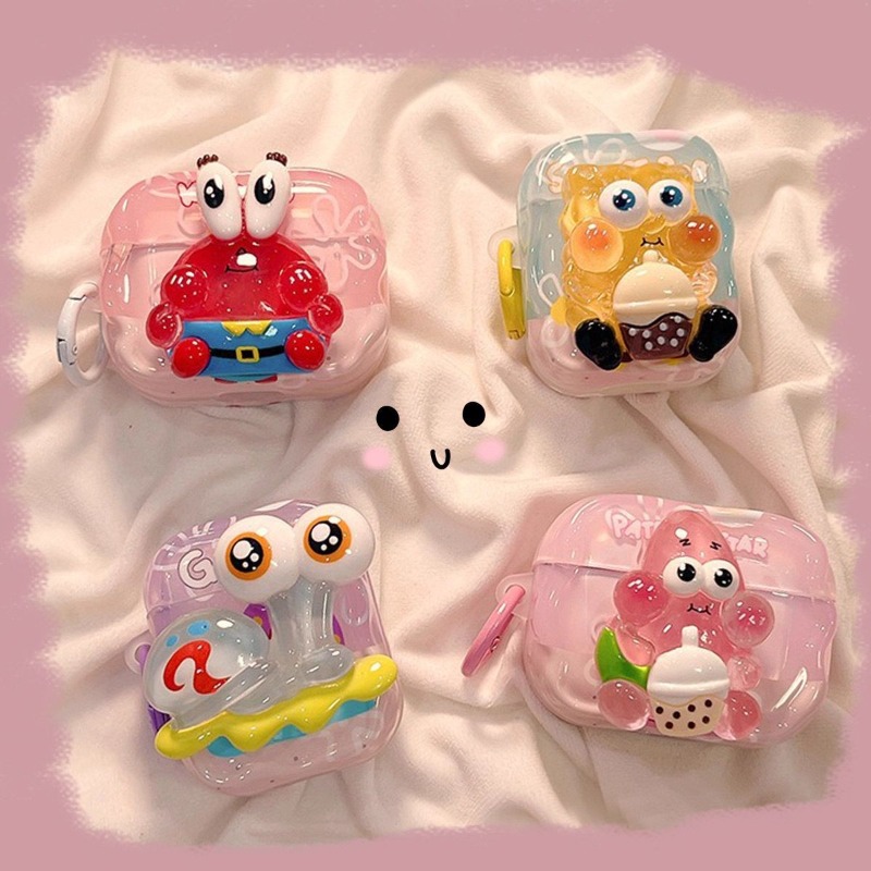 Cute SpongeBob 3D Protective C - Earbuds Charging Case reseña y precio